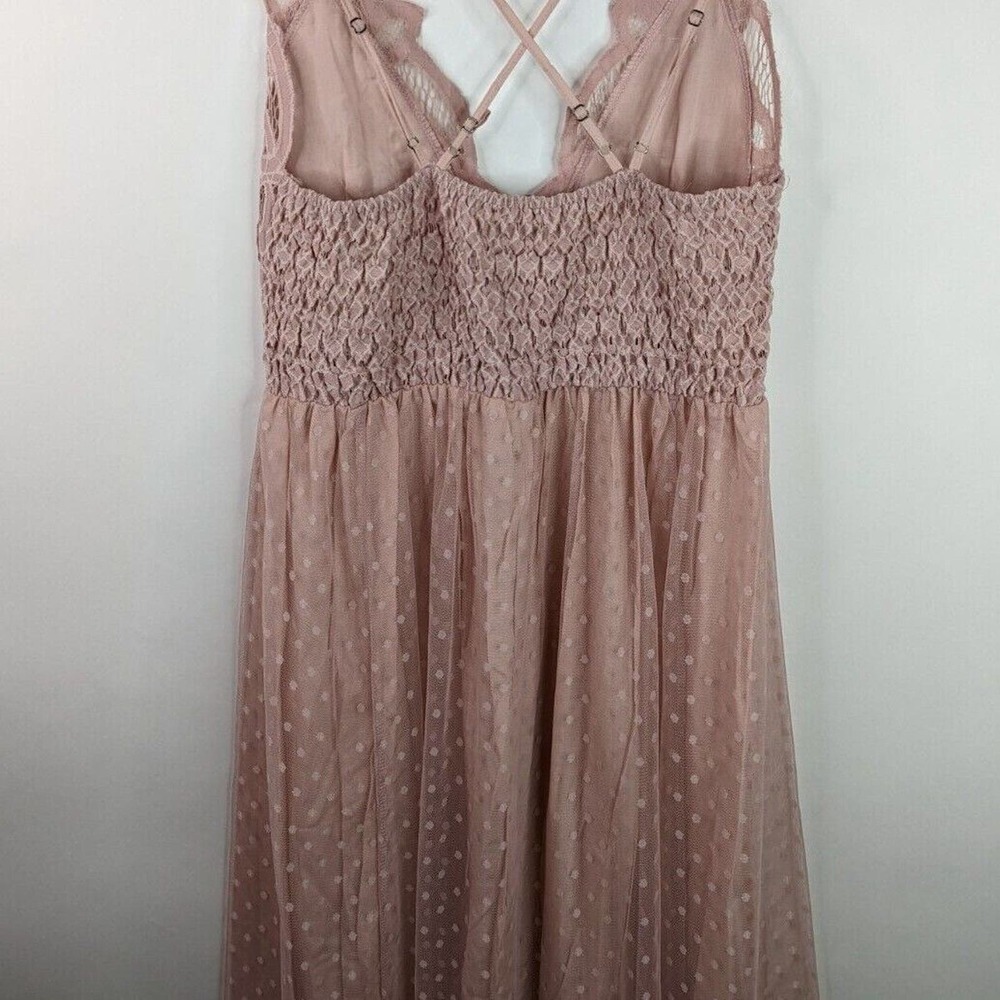 Umgee S Peasant Boho Bohemian Paradise Island Scalloped Lace Maxi Dress - Picture 9 of 12